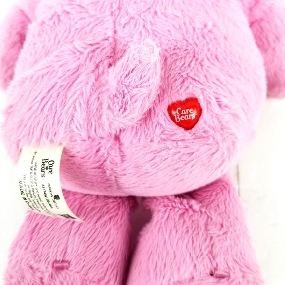 Care Bear Pink Rainbow Hasbro American Greetings Hearts 13 Inch Plush Toy GOOD - Picture 6 of 9